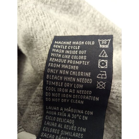 Nautica Grey White Blue 1/4 Zip Long Sleeve Polo Top XL - Picture 5 of 5